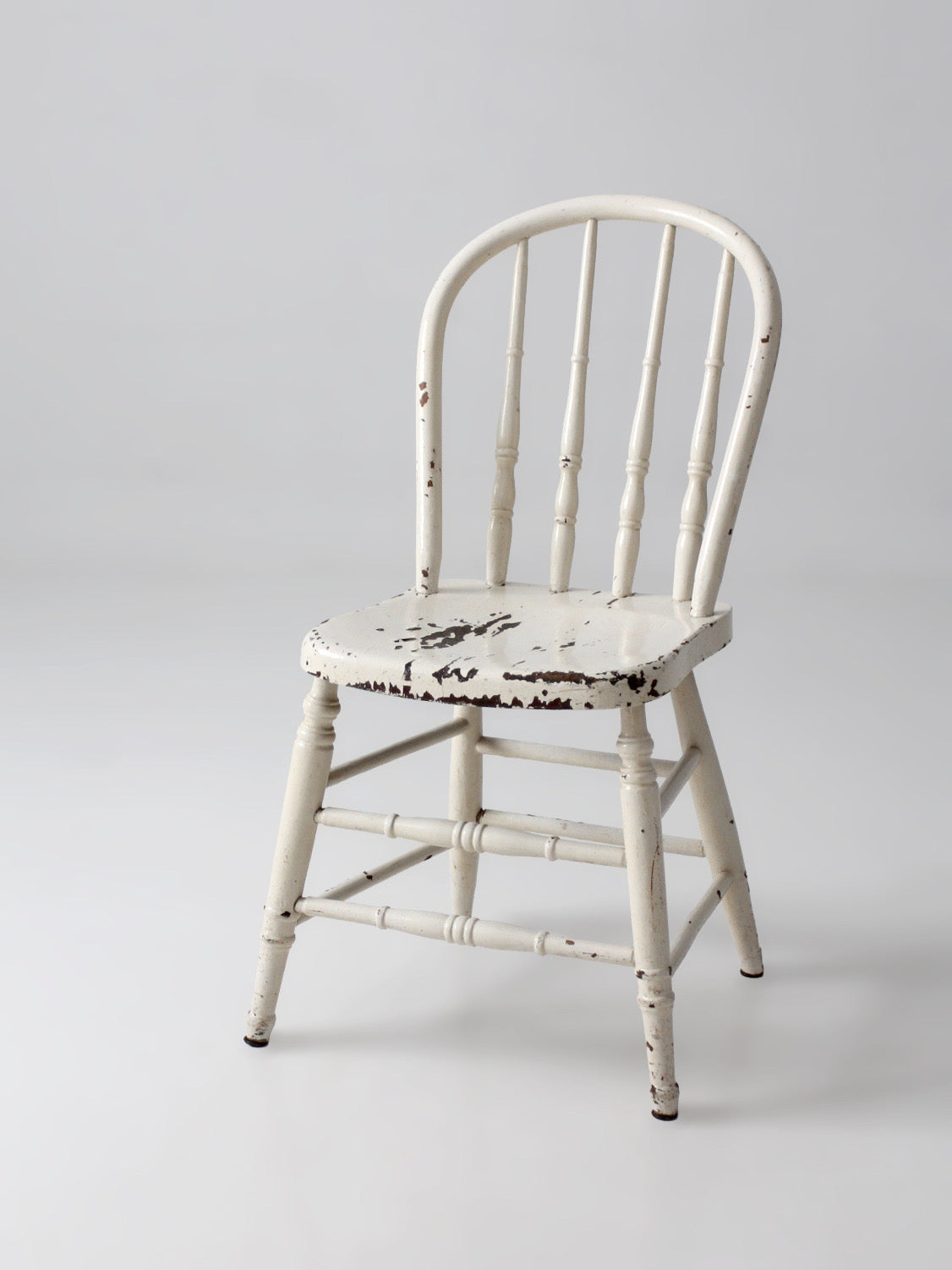 antique painted Windsor bow back chair