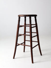 antique turned wood stool