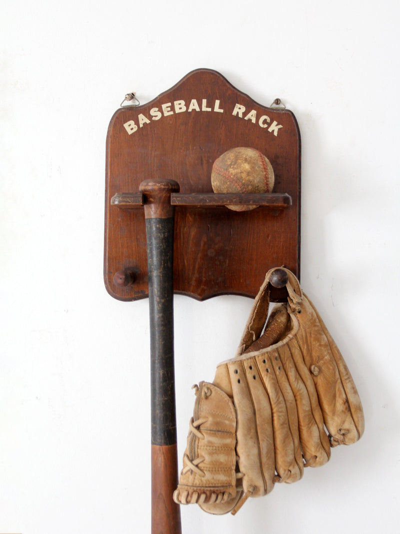 vintage baseball display set