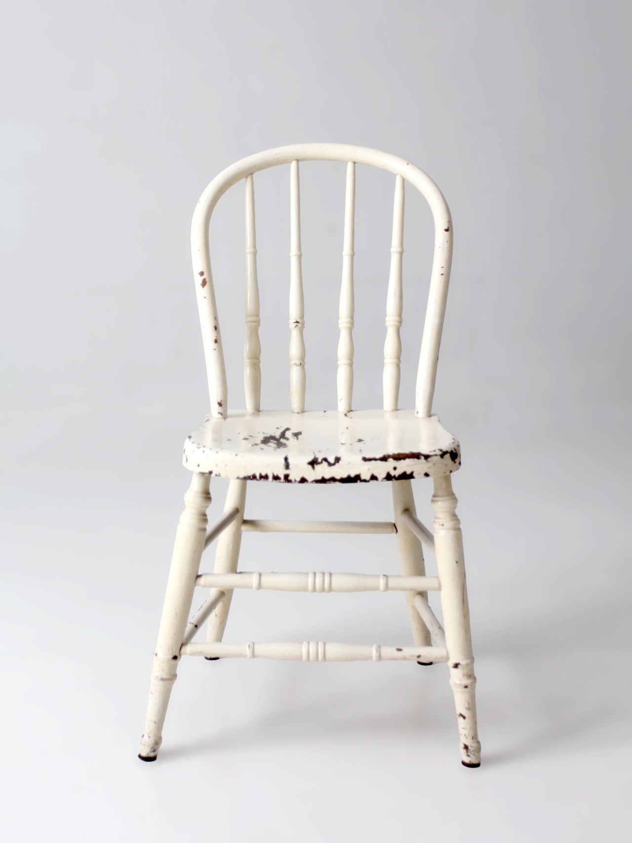 antique painted Windsor bow back chair