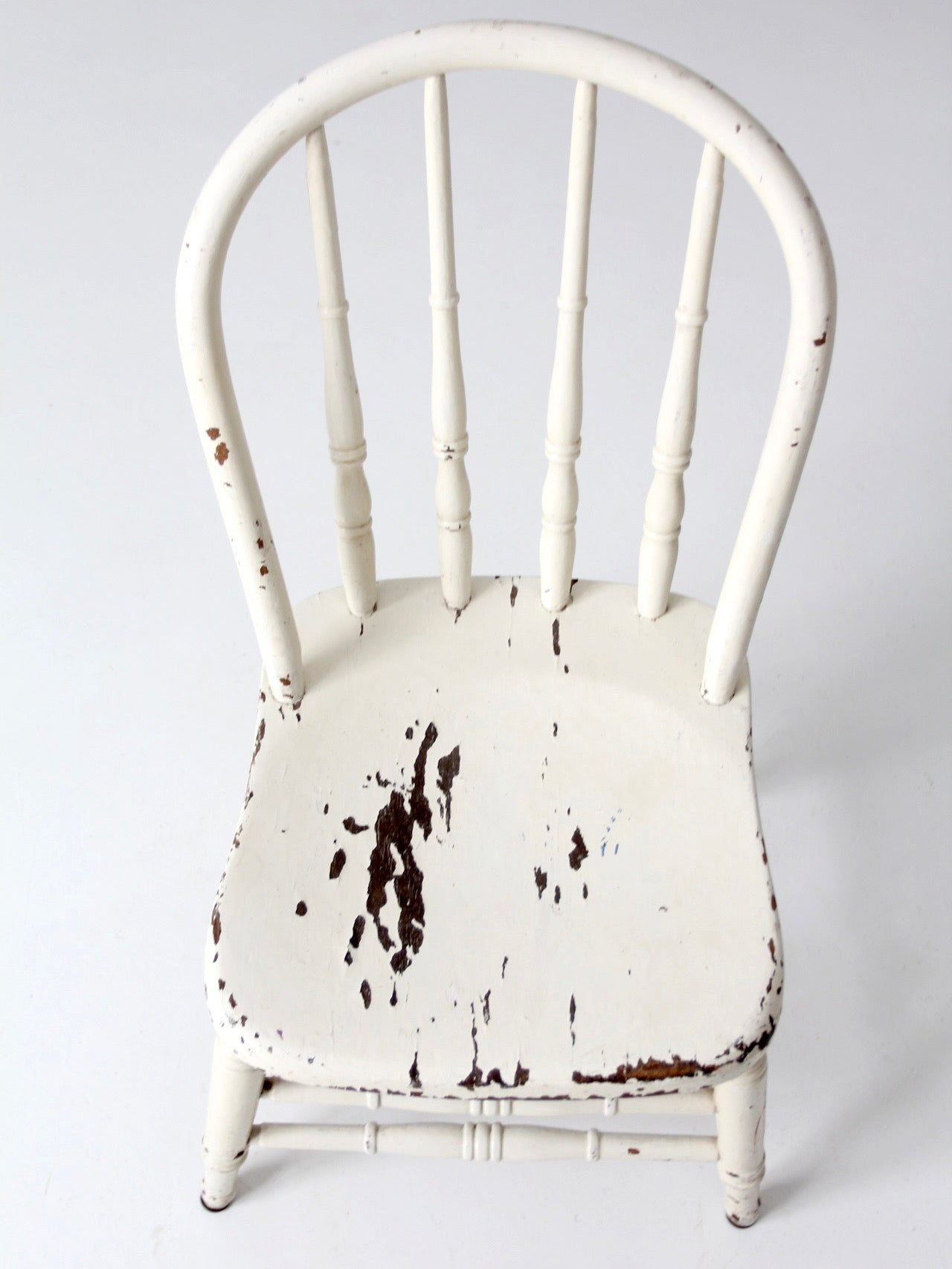 antique painted Windsor bow back chair