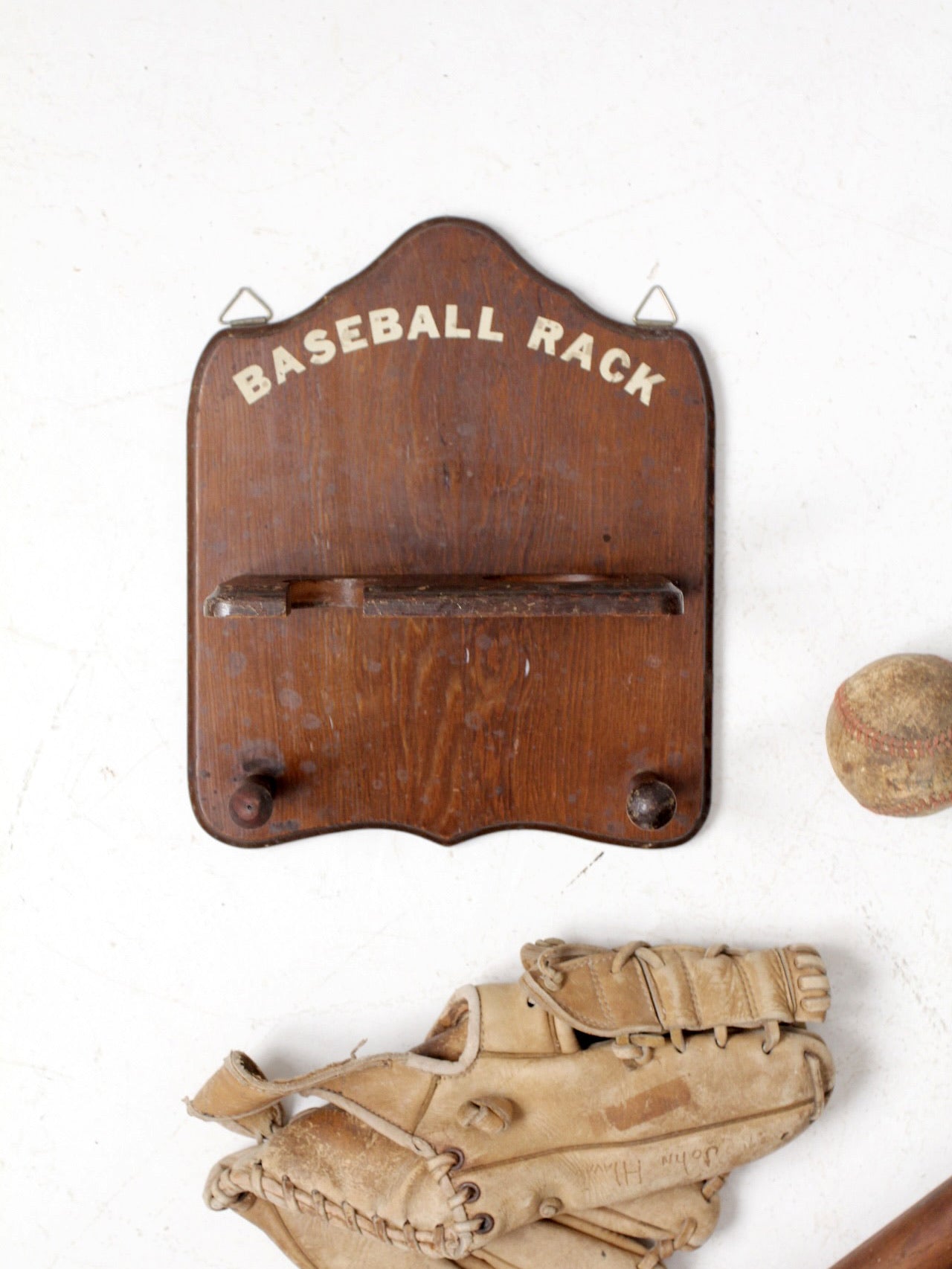 vintage baseball display set