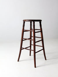 antique turned wood stool