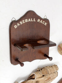 vintage baseball display set