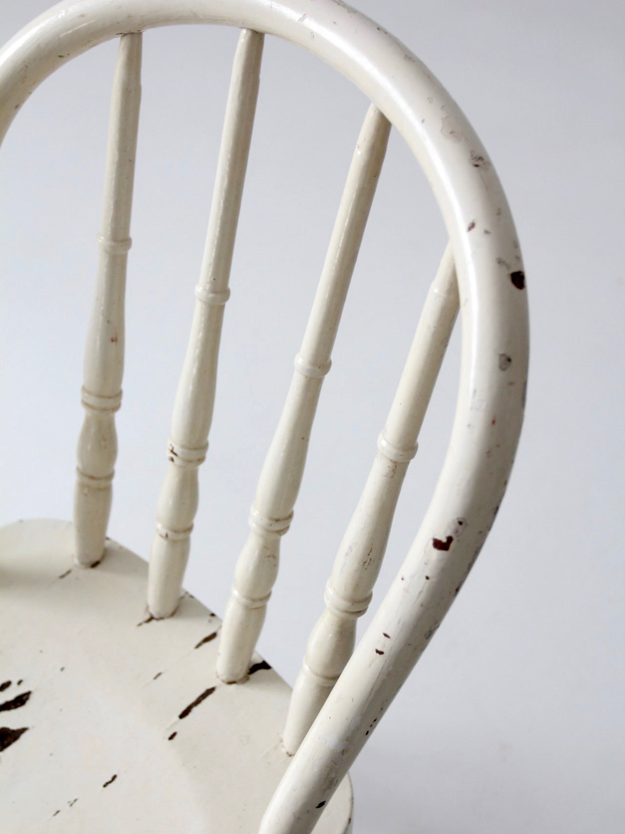 antique painted Windsor bow back chair