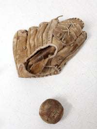 vintage baseball display set