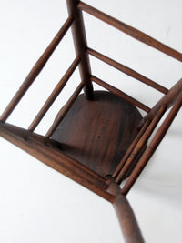 antique turned wood stool