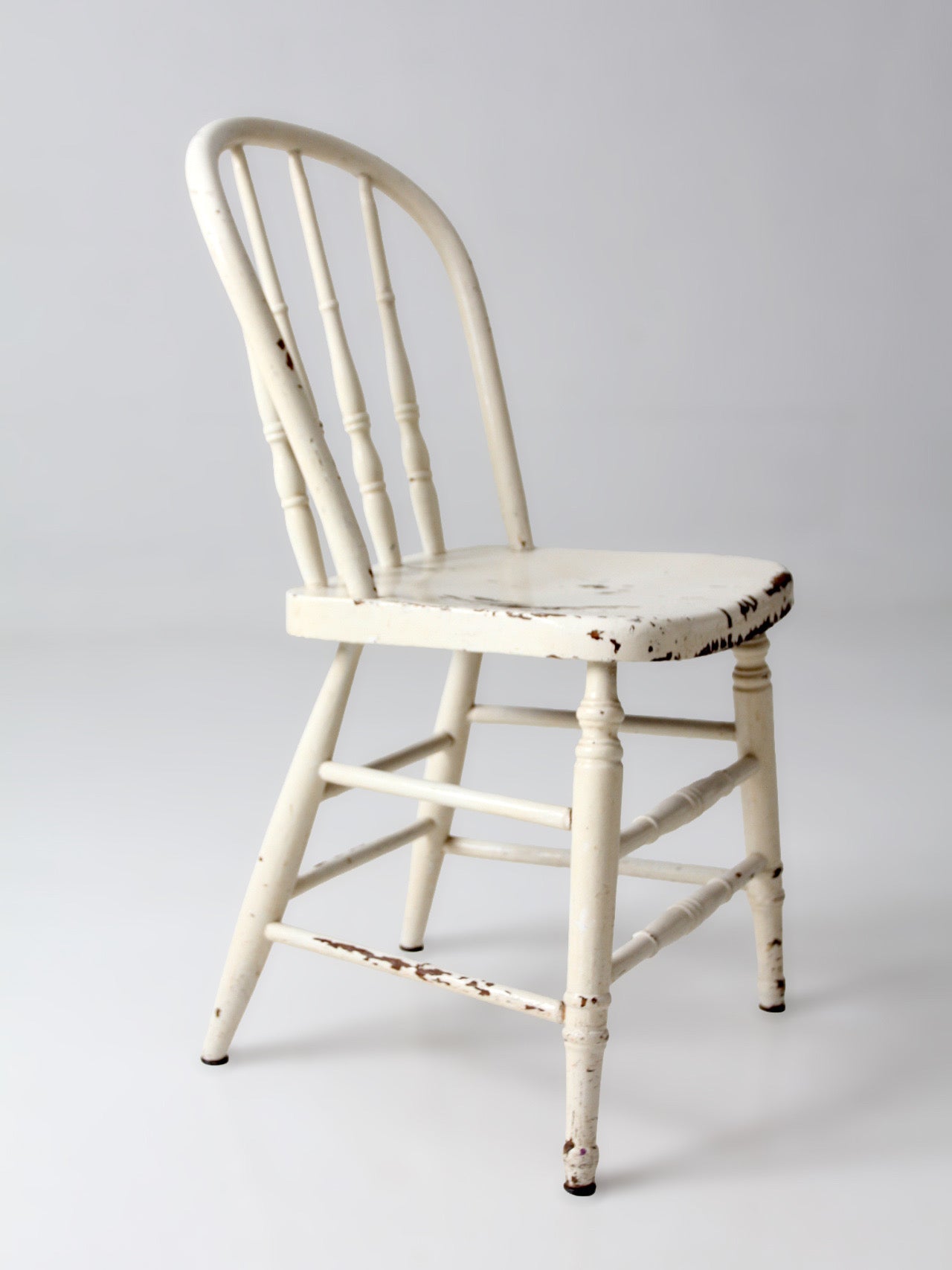 antique painted Windsor bow back chair