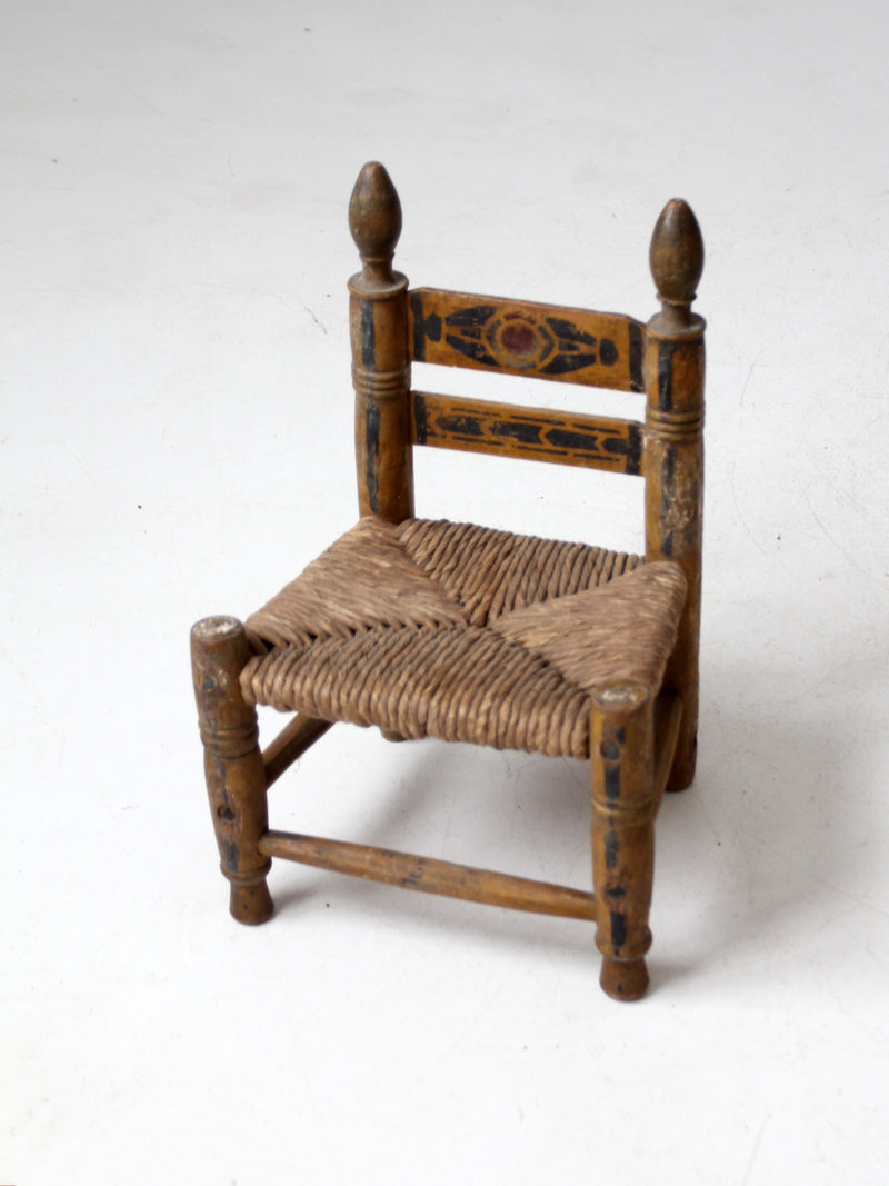 vintage Mexican folk art children's chair