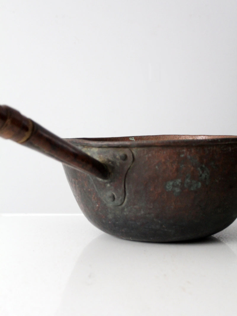 antique hammered copper pot