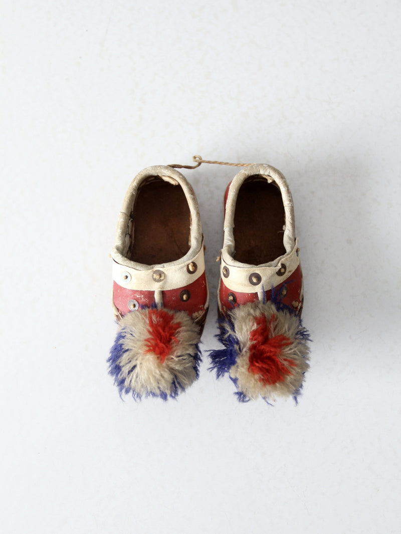 antique children's Greek tsarouchi shoes