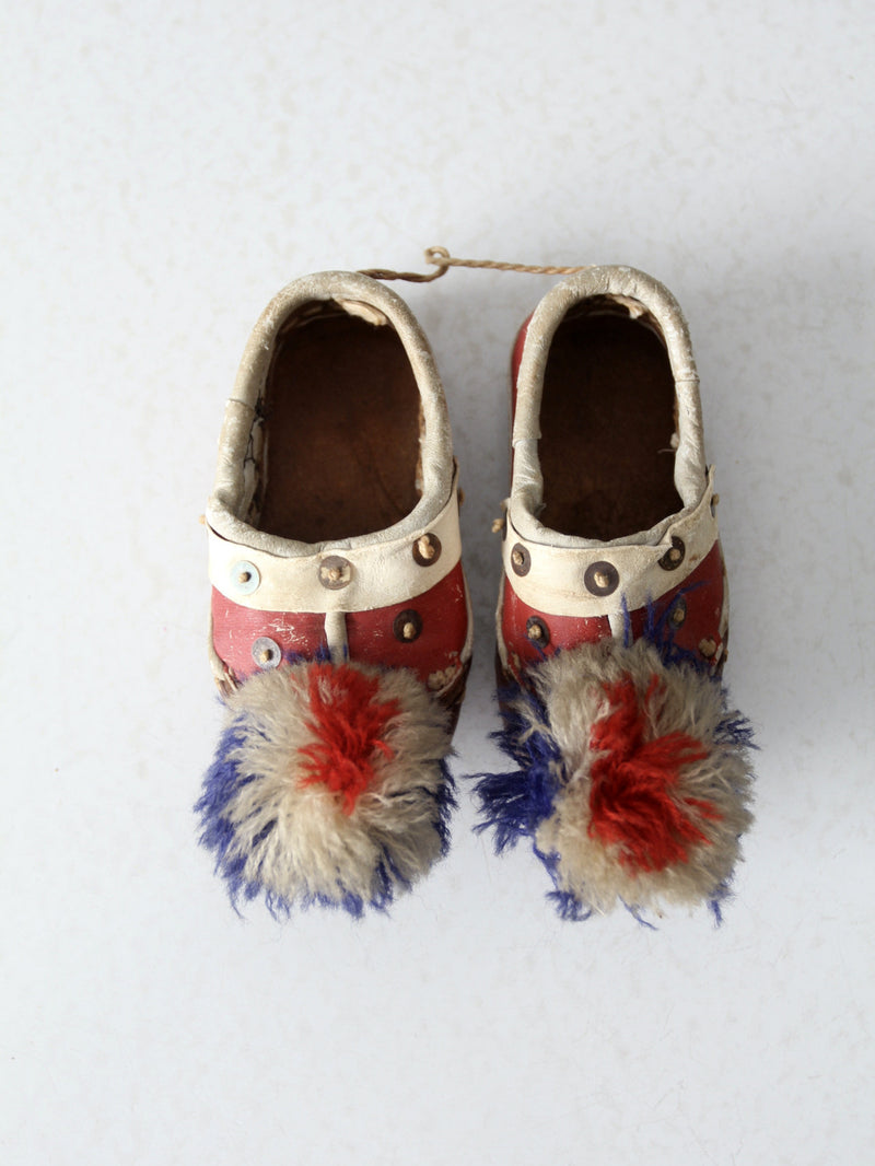 antique children's Greek tsarouchi shoes