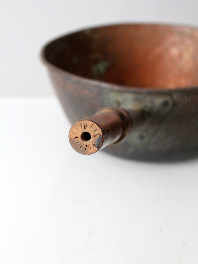 antique hammered copper pot