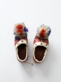 antique children's Greek tsarouchi shoes