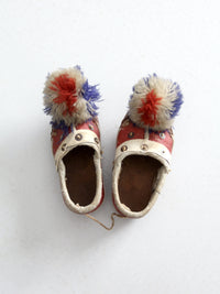 antique children's Greek tsarouchi shoes