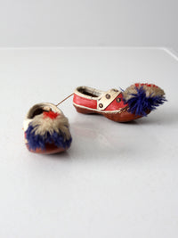 antique children's Greek tsarouchi shoes