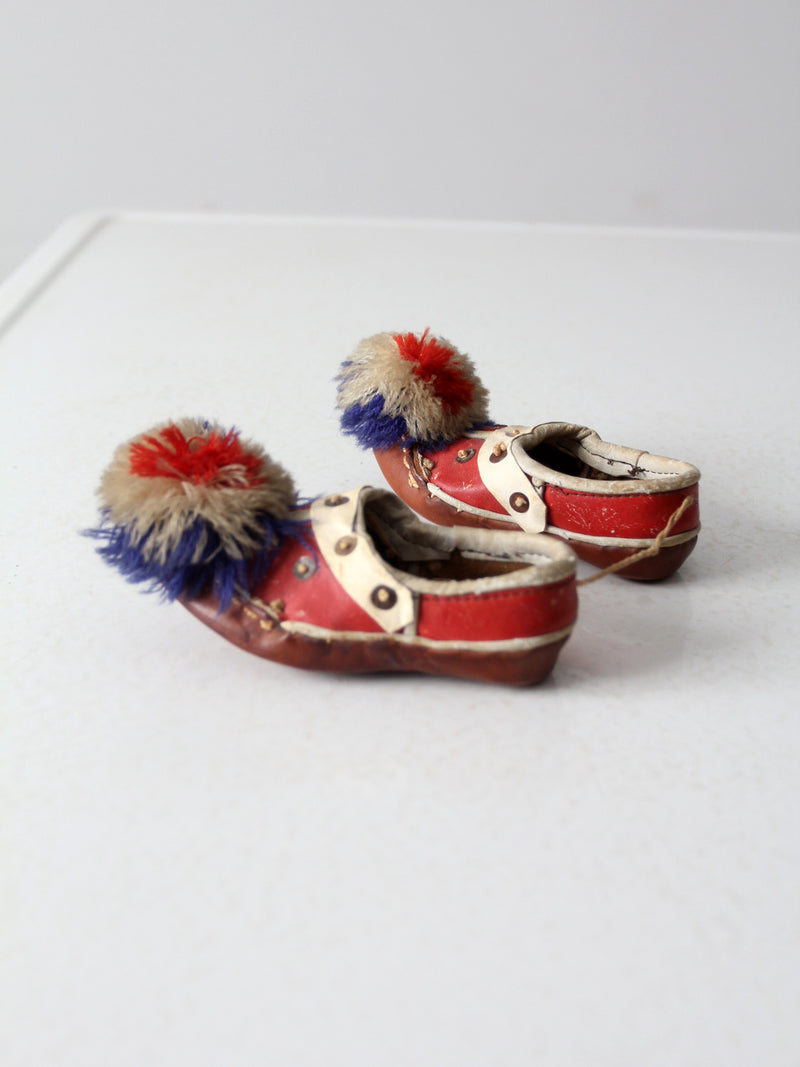 antique children's Greek tsarouchi shoes