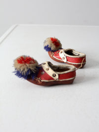 antique children's Greek tsarouchi shoes