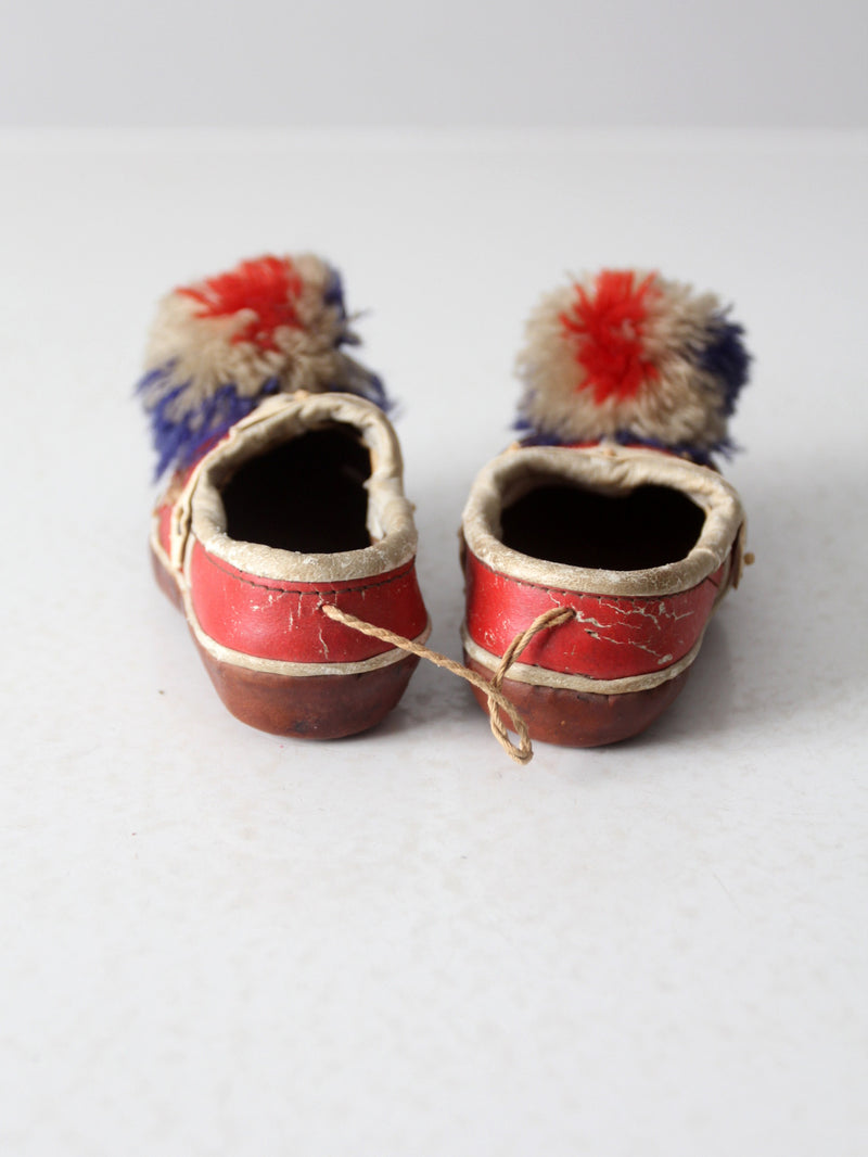 antique children's Greek tsarouchi shoes