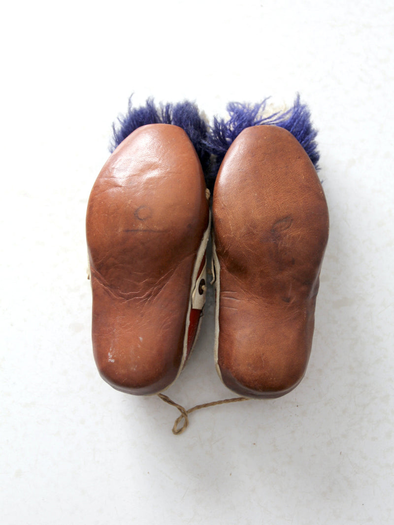 antique children's Greek tsarouchi shoes