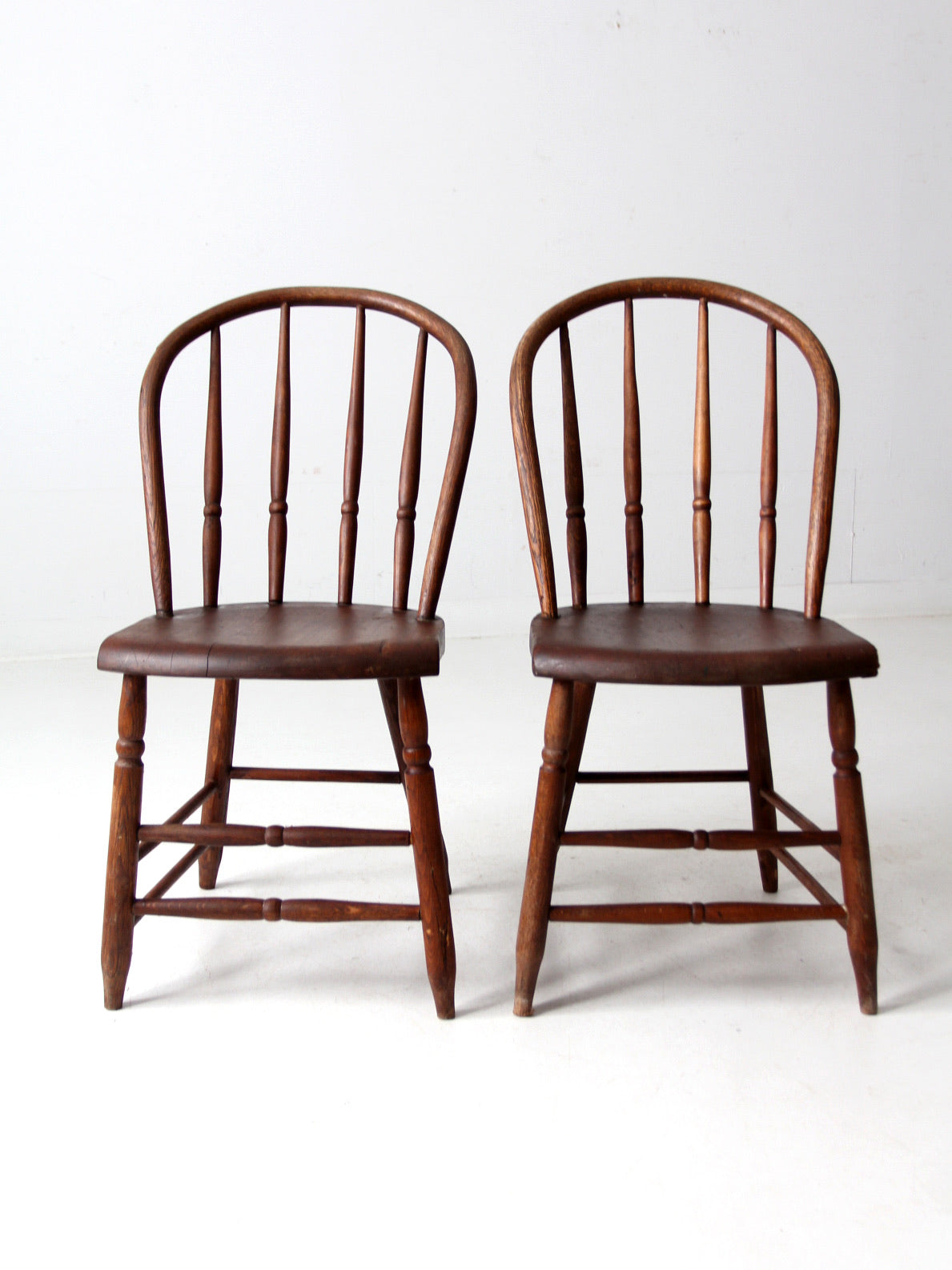 antique spindle back dining chairs pair – 86 Vintage