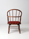 antique Windsor chair with spring seat