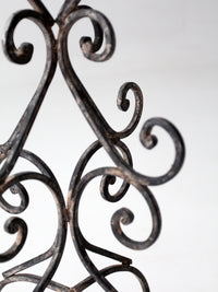 vintage scrollwork iron candle stand