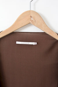 Elaine Kim leather & chiffon crop jacket