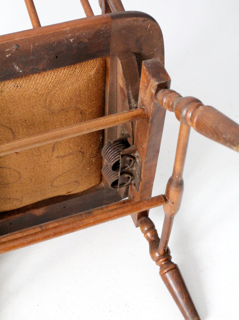 antique Windsor chair with spring seat