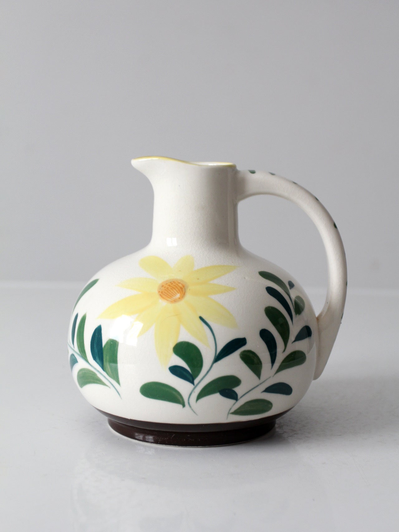 mid-century hand-painted Nasco floral pitcher