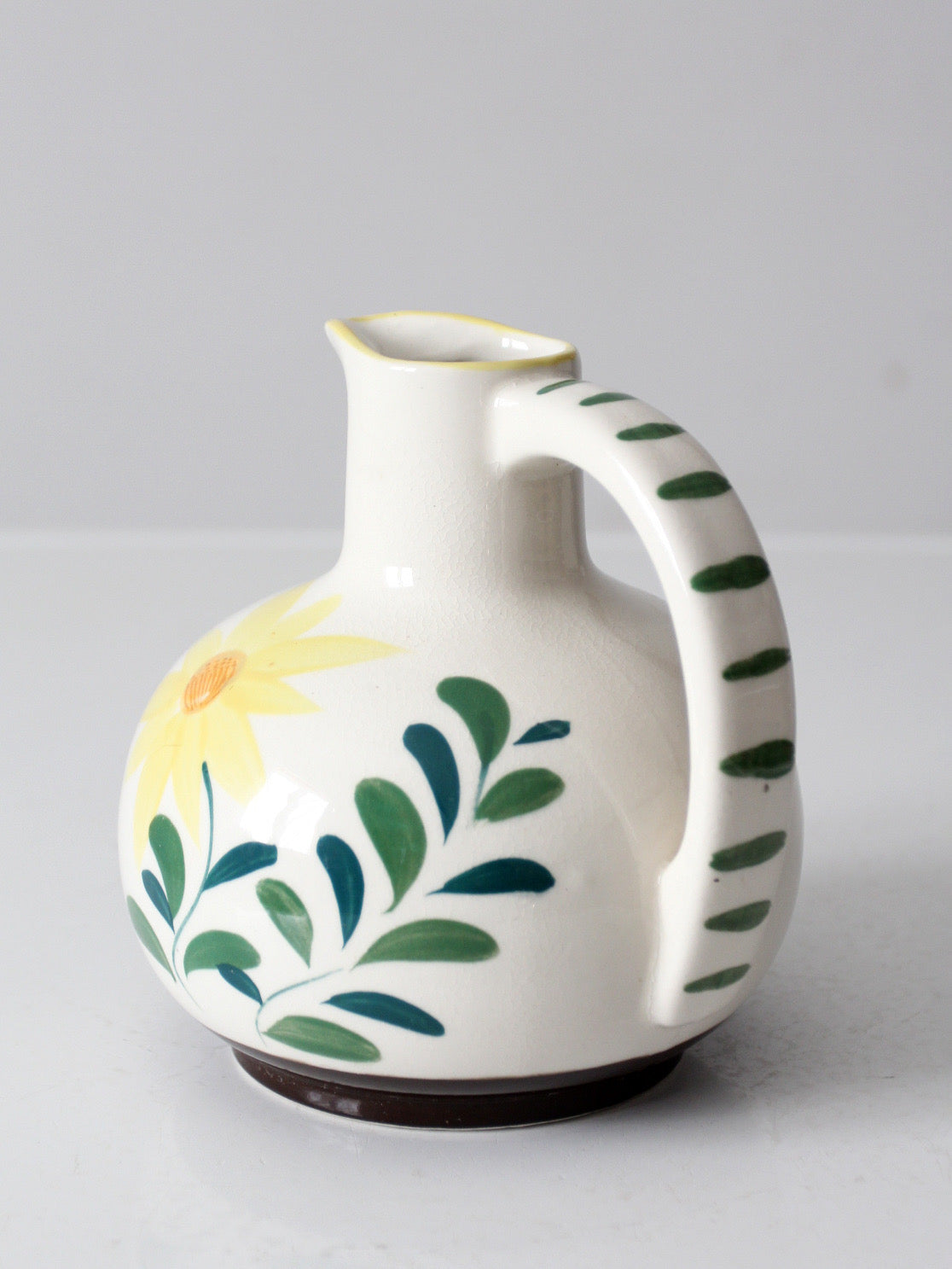 mid-century hand-painted Nasco floral pitcher