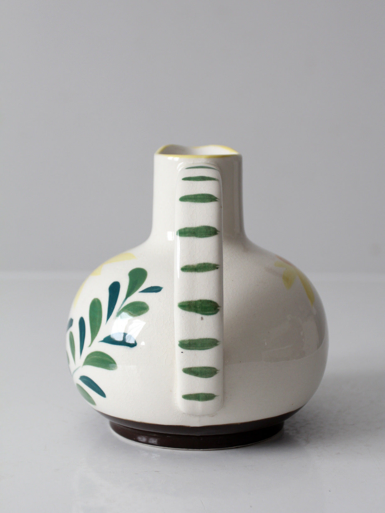 mid-century hand-painted Nasco floral pitcher