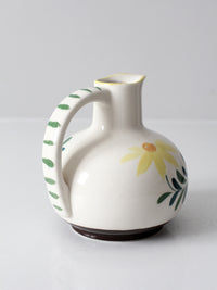 mid-century hand-painted Nasco floral pitcher