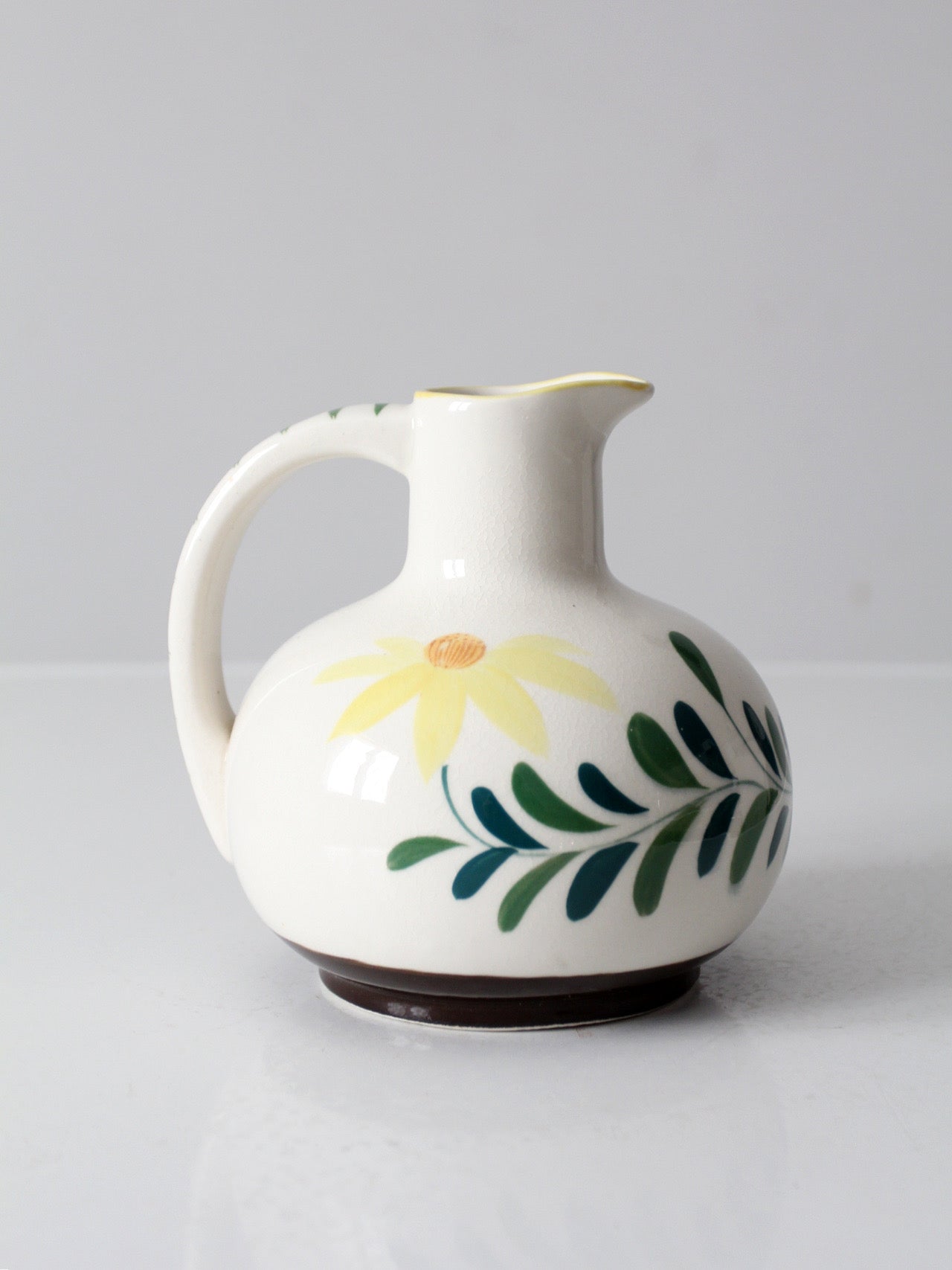 mid-century hand-painted Nasco floral pitcher