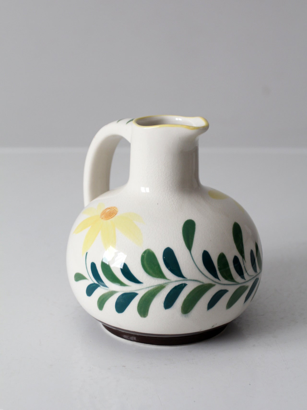mid-century hand-painted Nasco floral pitcher