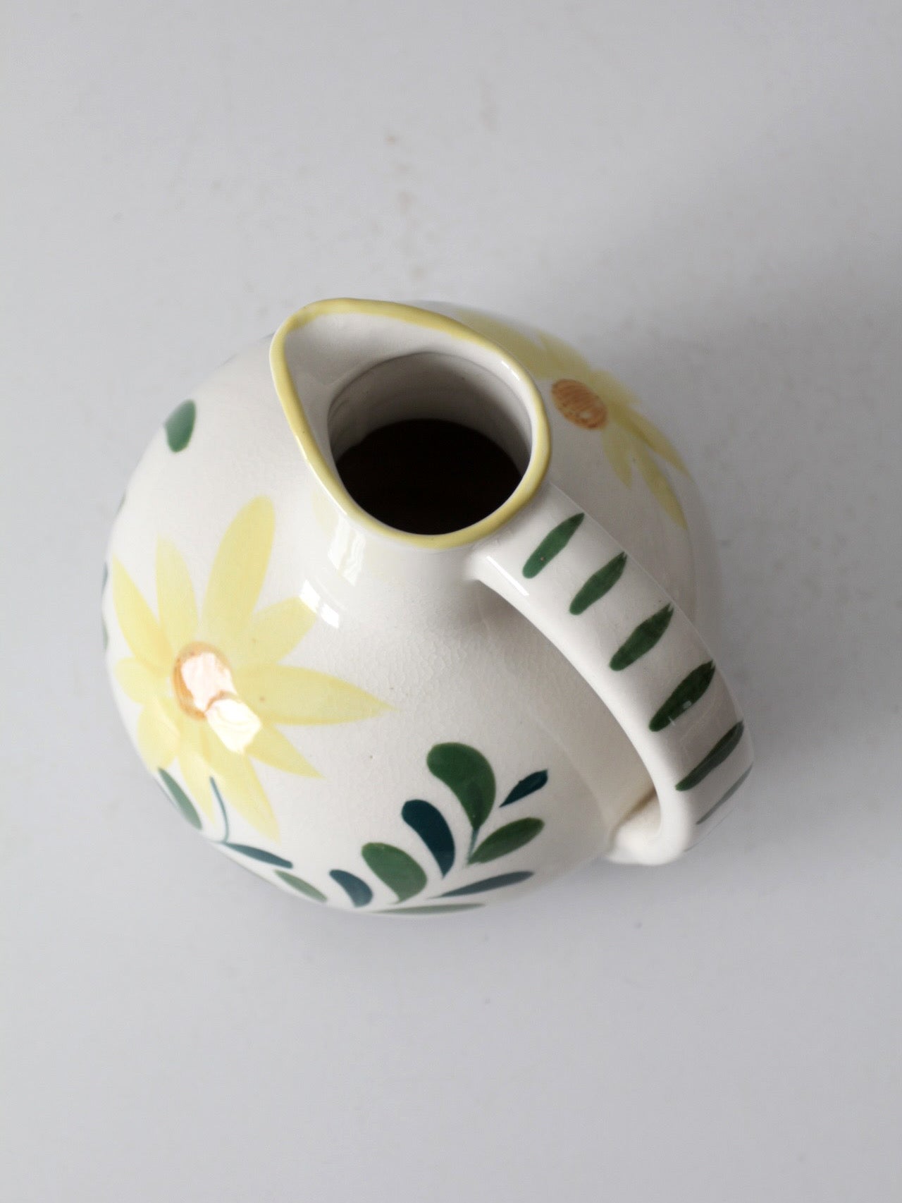 mid-century hand-painted Nasco floral pitcher