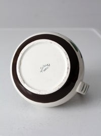 mid-century hand-painted Nasco floral pitcher