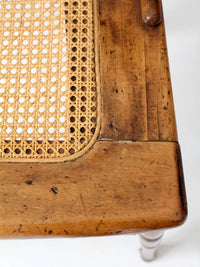 antique Victorian pressed back cane seat chairs pair