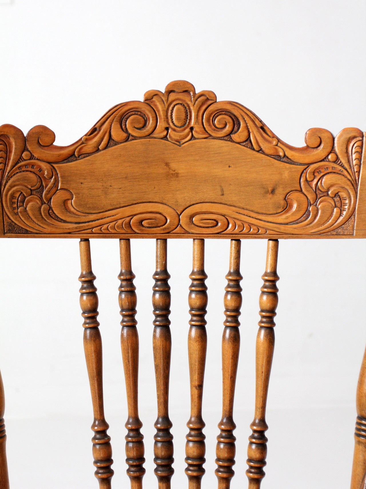 antique Victorian pressed back cane seat chairs pair