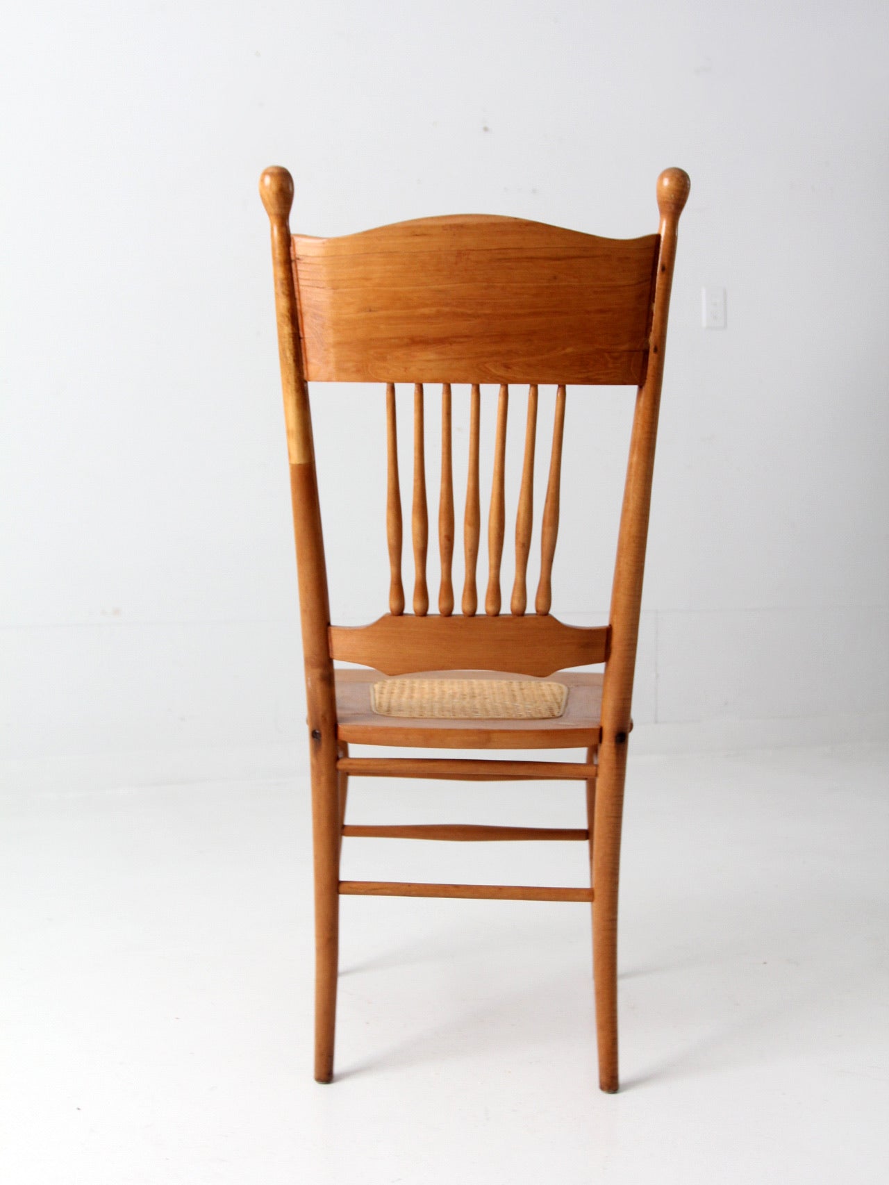 antique press back dining chair
