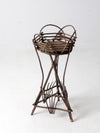 antique Adirondack twig planter table