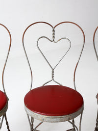1960s Simpson Bosworth heart back ice cream parlor dinette set