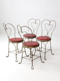 1960s Simpson Bosworth heart back ice cream parlor dinette set