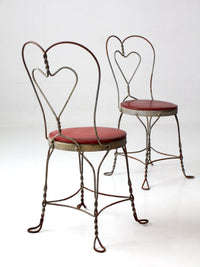 1960s Simpson Bosworth heart back ice cream parlor dinette set