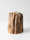 vintage rustic wood candle holder