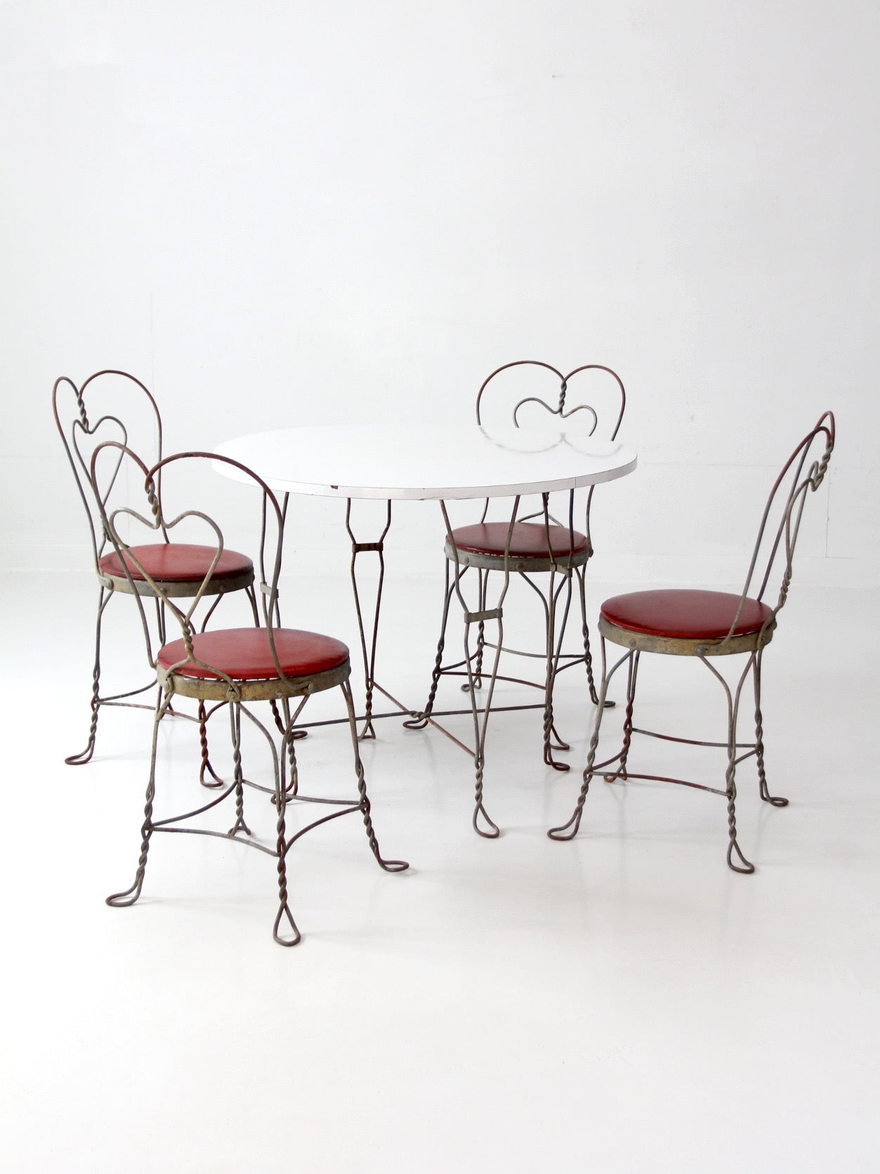 1960s Simpson Bosworth heart back ice cream parlor dinette set