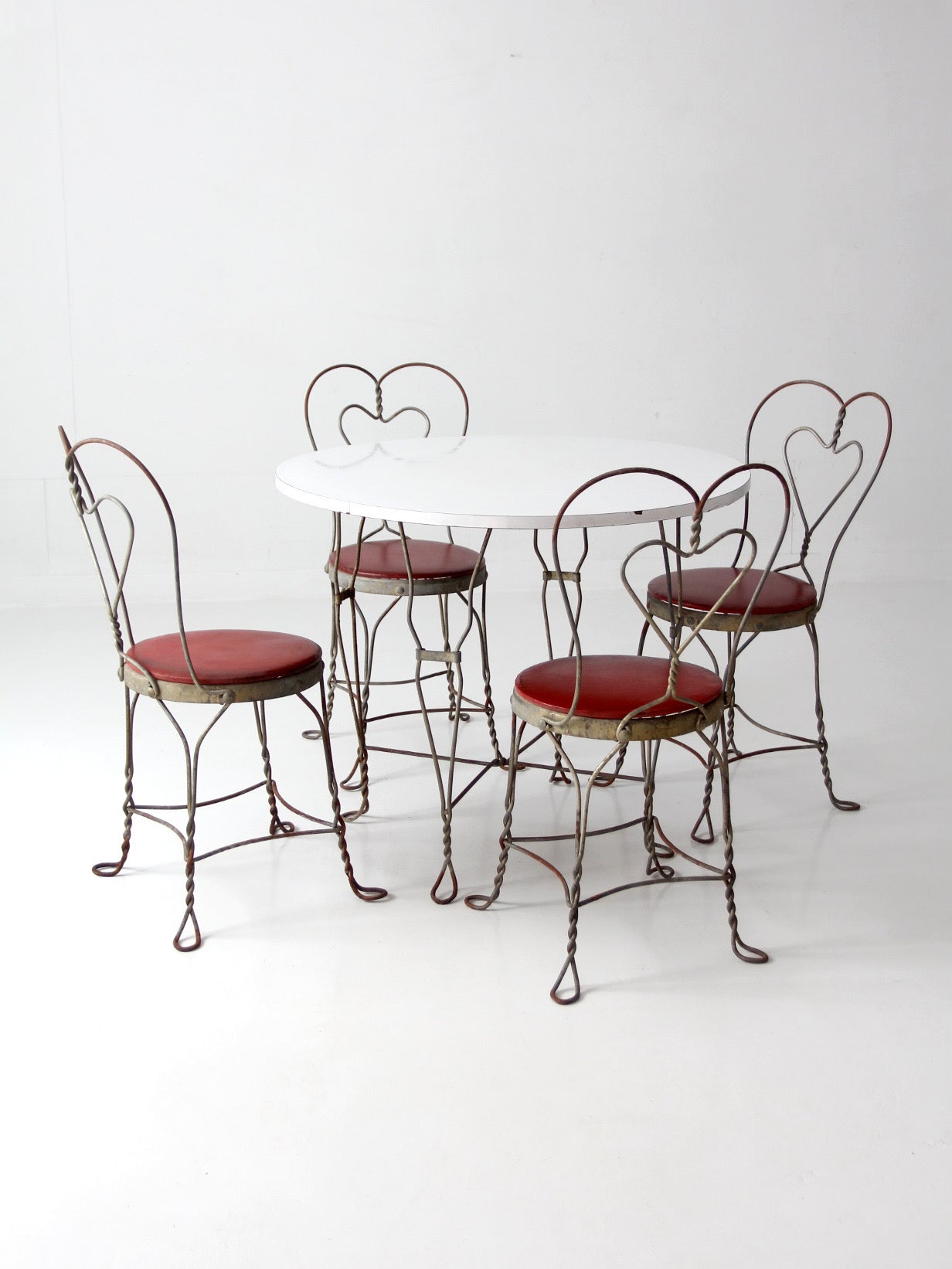 1960s Simpson Bosworth heart back ice cream parlor dinette set