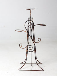 vintage wrought iron plant stand