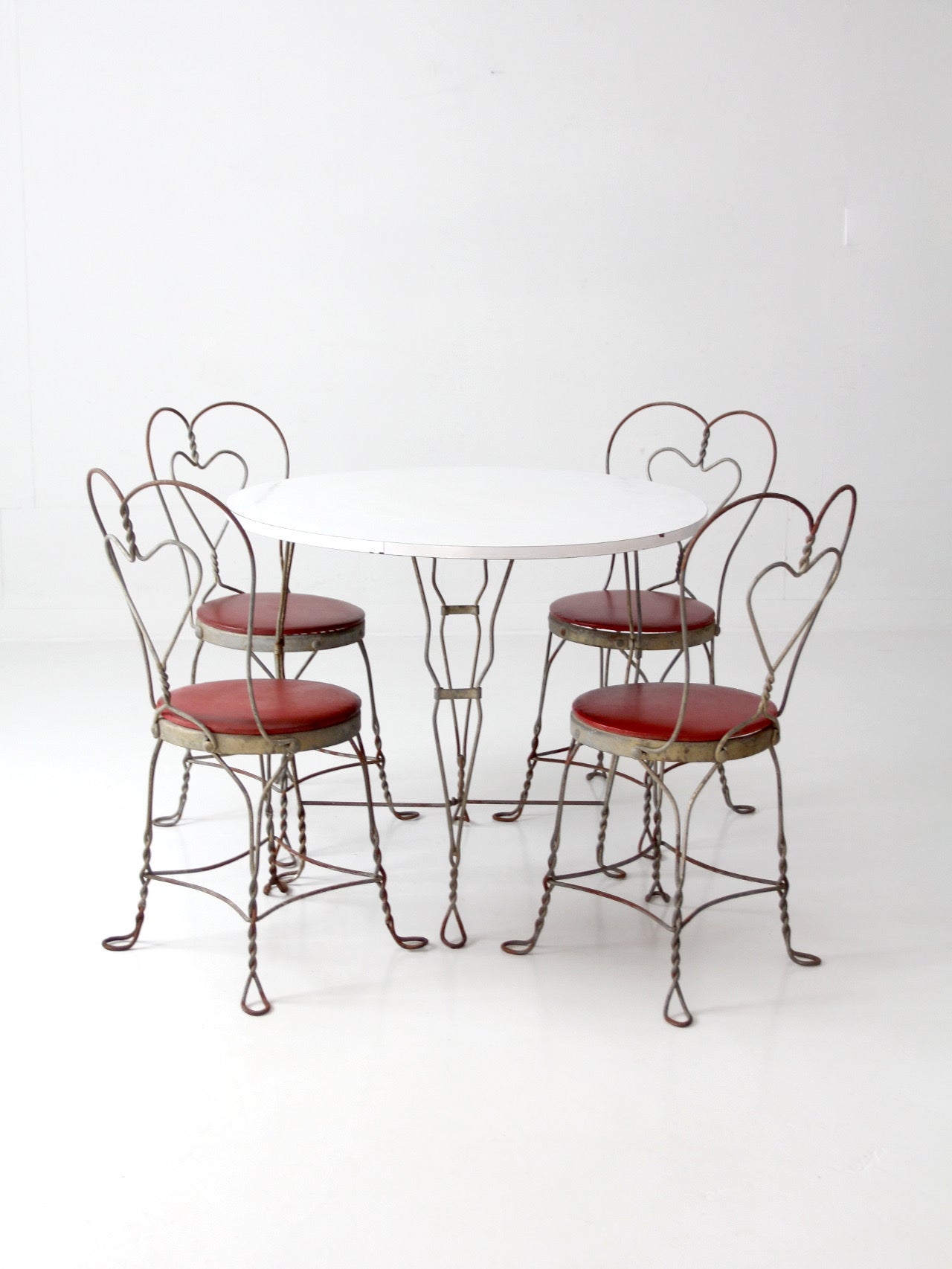 1960s Simpson Bosworth heart back ice cream parlor dinette set