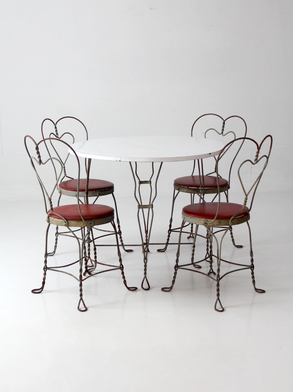 1960s Simpson Bosworth heart back ice cream parlor dinette set